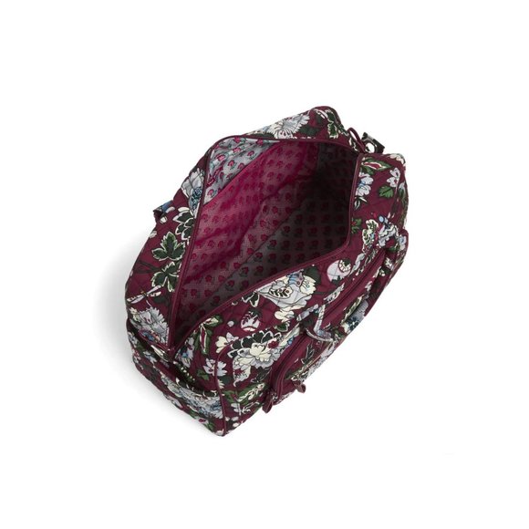 Vera Bradley Bordeaux Blooms Iconic Weekender Travel Bag - Picture 13 of 15